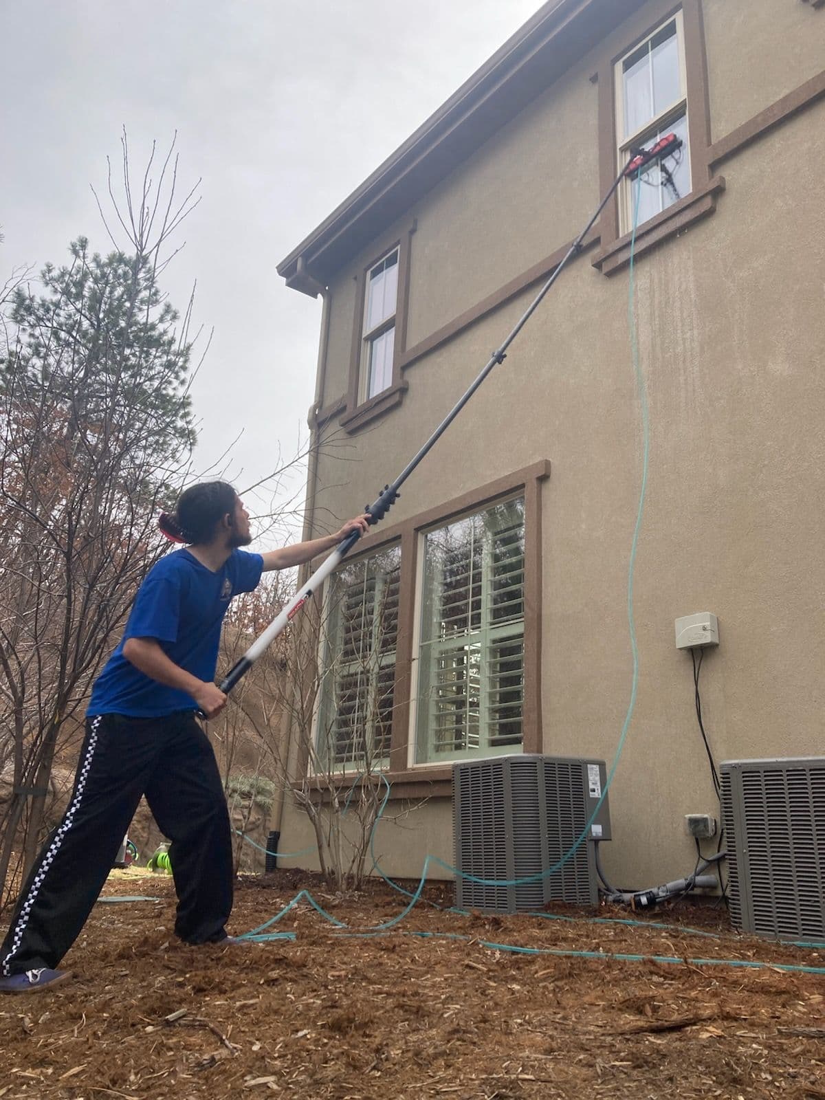 Vertical Window Cleaning in Castle Pines
